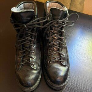 Danner Black Lace-Up Leather Hiking Boots